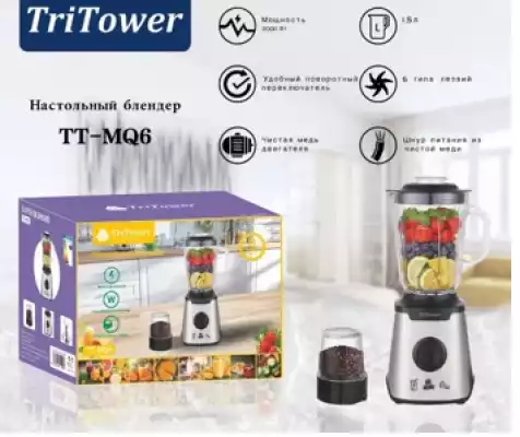Блендер Tri Tower TT-MQ6 черный, серебристый